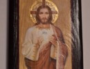 Ikona Jezusa Chrystusa Najwyższego Kapłana z hostią
